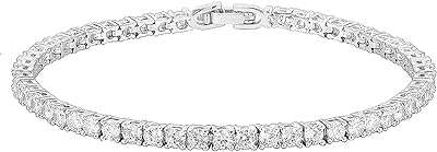 The white shop bracelet de tennis classique plaqué or 14 carats avec oxyde. DIAYTAR COTE D'IVOIRE  - Votre solution en ligne pour des achats discount sans compromis. Plongez dans notre univers où vous trouverez tout ce dont vous avez besoin, de l'électroménager aux articles tendance en passant par les produits informatiques. Faites des économies sans sacrifier la qualité chez nous !