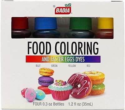 Ensemble de colorants alimentaires badia 35 ml. Découvrez DIAYTAR COTE D'IVOIRE, votre destination en ligne pour des bonnes affaires sans compromis sur la qualité. Parcourez notre large éventail de produits discount allant de l'électroménager à l'informatique en passant par la mode et les gadgets. Faites de vraies économies en choisissant le meilleur rapport qualité-prix.