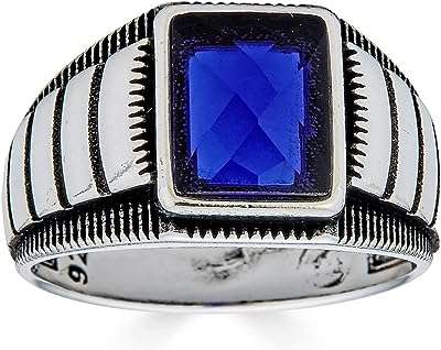 Bague pour homme en argent sterling 925 massif avec pierre saphir. DIAYTAR COTE D'IVOIRE, votre boutique en ligne préférée pour dénicher des produits à prix discount. Rendez-vous sur notre site pour trouver toutes les bonnes affaires de la maison à l'électroménager en passant par les gadgets high-tech. Ne sacrifiez pas la qualité pour économiser, optez pour DIAYTAR COTE D'IVOIRE  !