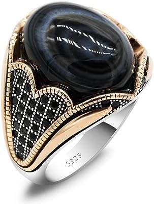 Bague en argent sterling 925 pour hommes en pierre d'agate naturelle avec un design. Ne cherchez plus, DIAYTAR COTE D'IVOIRE  est la boutique en ligne qu'il vous faut pour trouver tout ce dont vous avez besoin à petit prix ! Du petit électroménager aux articles de mode tendance en passant par les dernières technologies, explorez notre vaste catalogue et réalisez de véritables bonnes affaires !
