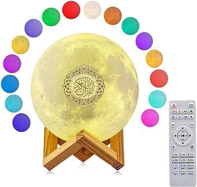 Haut parleur coran 4 en 1 lampe de lune bluetooth 16 couleurs avec télécommande application contrôle. La boutique en ligne DIAYTAR COTE D'IVOIRE  propose une large gamme de produits discount pour répondre à tous vos besoins. Obtenez les dernières innovations technologiques, les indispensables pour votre maison et une sélection de vêtements à la mode, le tout à des prix avantageux. Parcourez notre catalogue et profitez de réductions exceptionnelles !