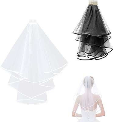 Voile de mariage deux pièces simple avec peigne dentelle noir et blanc. Découvrez DIAYTAR COTE D'IVOIRE, votre source incontournable de bons plans discount en ligne. Trouvez tout ce dont vous avez besoin, des produits de maison essentiels aux gadgets high-tech, le tout à des prix imbattables. Faites des économies tout en vous offrant de la qualité grâce à notre sélection variée et attrayante.