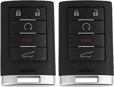 Uxcell 2 pièces nbg009768t 315mhz clé de voiture à distance d'entrée sans remplacement pour cadillac