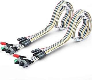 Dkurve® 2 pièces cordons d'interrupteur d'alimentation pc ensemble de câbles et d'éclairage led pour ordinateurs. DIAYTAR COTE D'IVOIRE  est la référence en matière de produits discount en ligne. Parcourez notre catalogue et trouvez des articles indispensables pour la maison, des appareils électroménagers de qualité, des solutions informatiques abordables, des vêtements tendance et des gadgets à des prix incroyables.