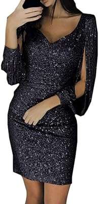 Jfengquan femmes paillettes soirée mini robe moulante cérémonie tunique gland bling. DIAYTAR COTE D'IVOIRE  - Le paradis des bonnes affaires en ligne ! Avec notre large éventail de produits discount, vous trouverez tout ce dont vous avez besoin à des prix incroyablement bas. Des articles pour la maison aux appareils électroménagers, des ordinateurs aux vêtements à la mode, des gadgets uniques aux accessoires indispensables, nous sommes votre guichet unique pour des économies inégalées !