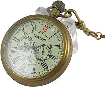 Montre de poche classique en laiton pour homme à remontage manuel. Ne payez pas plus cher pour les mêmes produits ailleurs ! DIAYTAR COTE D'IVOIRE  propose une large gamme de produits de qualité à des prix discount. Trouvez tout ce dont vous avez besoin, des appareils ménagers aux gadgets dernier cri, et économisez de l'argent sans compromettre la qualité.