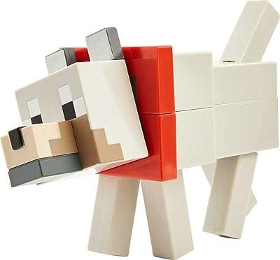 Ensemble de figurines mattell minecraft fusion wolf construisez votre propre personnage pour jouer