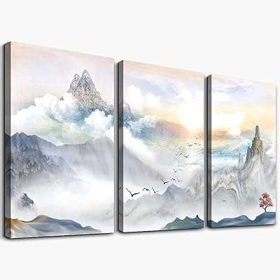 Toile murale abstraite de paysage de montagne pour salon salle de bain chambre. Achetez intelligemment chez DIAYTAR COTE D'IVOIRE  et profitez de notre vaste sélection de produits discount. De la décoration pour votre maison aux ustensiles de cuisine en passant par les appareils électroménagers, notre boutique en ligne généraliste vous offre la possibilité de faire des économies tout en vous procurant des produits de qualité.