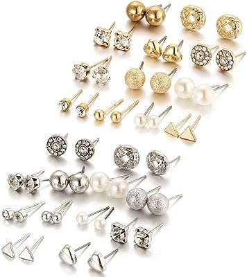 Ensemble de 24 boucles d'oreilles plaquées or youbella pour filles (or). DIAYTAR COTE D'IVOIRE  - La solution idéale pour les chasseurs de bonnes affaires en ligne. Trouvez des produits discount de haute qualité dans toutes les catégories, y compris la mode, l'électronique, l'ameublement et bien plus encore. Économisez sans compromis sur la qualité !