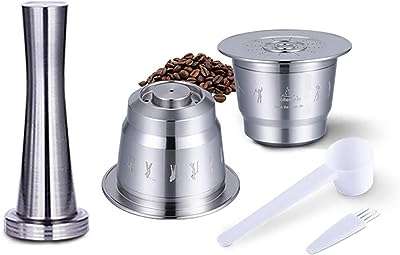 Ensemble de doseurs de capsules de café réutilisables en acier inoxydable u homey compatible avec nespresso. DIAYTAR COTE D'IVOIRE  - Votre destination en ligne pour des affaires incroyables. Rendez-vous sur notre site et découvrez un choix sensationnel de produits discount, qu'il s'agisse de l'électroménager indispensable, de l'informatique à la pointe ou des dernières tendances en matière de mode.