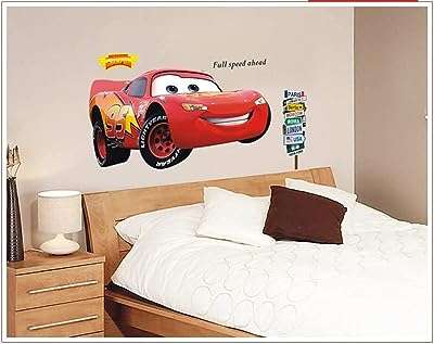 Autocollant mural amovible de voiture rouge dessin animé 3d mcqueen décor. DIAYTAR COTE D'IVOIRE  is revolutionizing the way you shop online by offering a wide selection of discounted products under one virtual roof. From top-notch household appliances to high-tech electronics, trendy fashion items, and innovative gadgets, our store ensures you find the best deals on quality products for every aspect of your life.