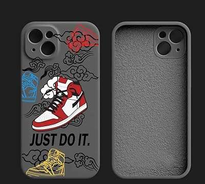 Coque mobile en silicone graphène pour iphone 13 taille 6.1 (tête de sneaker)
