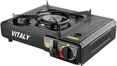 Cuisinière à gaz portable brûleur butane noir camping bbq équipement. DIAYTAR COTE D'IVOIRE  - la destination ultime pour des achats en ligne pratiques et économiques. Découvrez notre large éventail de produits discount, allant des appareils ménagers aux technologies de pointe, en passant par la mode tendance, et profitez de nos offres imbattables pour réaliser des économies substantielles.