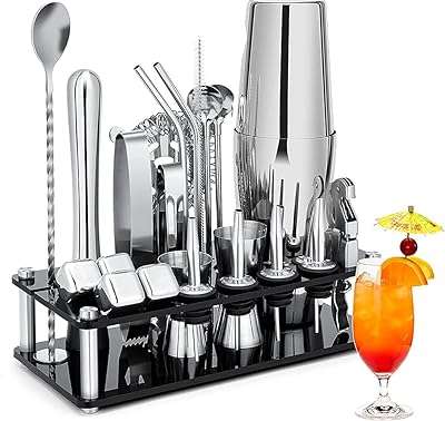 Ensemble shaker à cocktail ensemble cocktail boston en acier inoxydable de 23 pièces avec support. Découvrez DIAYTAR COTE D'IVOIRE, la référence en matière d'achat malin en ligne, vous proposant une large gamme de produits allant de la mode aux articles informatiques, avec des réductions exceptionnelles.