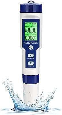 Cuaoiclly testeur de ph numérique testeur de qualité de l'eau 5 en 1 avec rétro éclairage. DIAYTAR COTE D'IVOIRE  - La boutique en ligne où qualité et discount se rencontrent. Parcourez notre vaste catalogue et trouvez tout ce dont vous avez besoin, de l'électroménager moderne à la dernière mode tendance. Ne sacrifiez pas votre budget pour obtenir des produits de qualité !