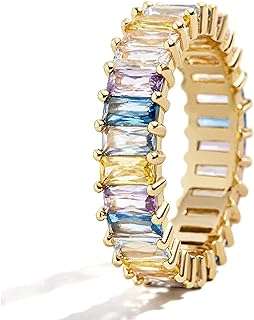 Bague d'éternité arc en ciel multicolore plaquée or 14 carats bague empilable princesse pour femmes et filles. Faites des économies considérables sur tous vos achats en ligne avec DIAYTAR COTE D'IVOIRE . Notre boutique en ligne vous propose une variété de produits discount, allant des équipements informatiques aux vêtements tendance, en passant par les accessoires pour la maison et les appareils ménagers.