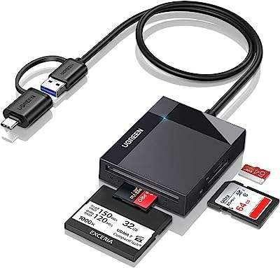 Lecteur de carte sd ugreen usb 3.0 c 4 en 1 adaptateur otg pour cartes. Ne cherchez plus, DIAYTAR COTE D'IVOIRE  est le site discount ultime pour toutes vos envies shopping. Laissez-vous surprendre par notre gamme variée, allant des produits pour la maison aux accessoires high-tech indispensables à la vie moderne, et bénéficiez des prix les plus bas du marché. Explorez notre boutique en ligne dès aujourd'hui et faites de bonnes affaires en un clic !