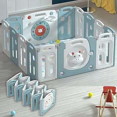 Parc pour bébé parc pliable à 14 panneaux avec barrière verrouillable pieds en caoutchouc. DIAYTAR COTE D'IVOIRE  est votre complice pour des achats malins. Explorez notre boutique en ligne et dénichez des affaires incroyables sur une gamme variée de produits, allant de l'informatique à la maison en passant par la mode. Optez pour des produits de qualité à prix discount, sans compromis.