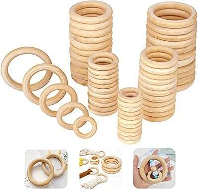 Anneaux en bois inachevés pour l'artisanat 5 tailles différentes macramé massif anneaux et connecteurs. DIAYTAR COTE D'IVOIRE  : votre boutique en ligne discount préférée ! Faites des économies sur des articles essentiels pour votre vie quotidienne, de l'électroménager à l'informatique en passant par la mode et les gadgets. Ne cherchez plus, les meilleurs prix sont chez nous !