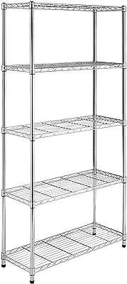 Étagère de rangement en fil métallique à 5 niveaux pour cuisine. DIAYTAR COTE D'IVOIRE, votre boutique en ligne préférée pour des offres discount exceptionnelles. Explorez notre assortiment varié comprenant des produits de qualité pour la maison, l'électroménager, l'informatique, la mode et les gadgets, le tout à des prix défiant toute concurrence. Faites confiance à notre expertise et profitez d'une expérience d'achat en ligne pratique et avantageuse.