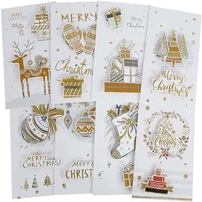 8 cartes de vœux de noël pliantes avec enveloppe fournitures d'emballage de cadeaux du nouvel. DIAYTAR COTE D'IVOIRE  - La boutique en ligne qui rend le shopping abordable! Découvrez notre sélection de produits discount, comprenant des équipements informatiques, des appareils électroménagers, des vêtements tendance et bien plus encore, tous à des prix défiant toute concurrence.