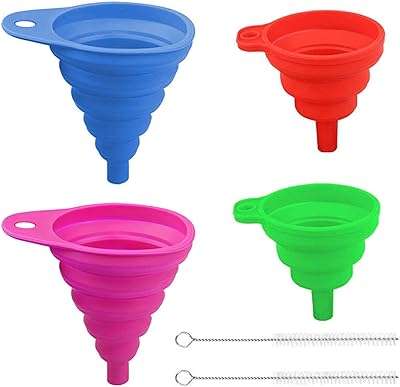 Entonnoir pliable en silicone paquet de 4 gadget de cuisine portable de qualité supérieure pour remplir. DIAYTAR COTE D'IVOIRE  - optimisez votre budget sans sacrifier la qualité ! Découvrez notre sélection discount allant des articles de mode aux équipements électroménagers, pour des économies garanties.