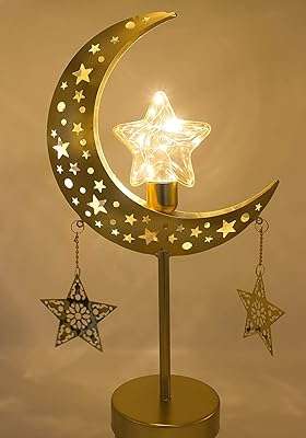 Croissant de lune lumineux à led rmg avec étoile brillante et étoiles suspendues pour cadeaux. DIAYTAR COTE D'IVOIRE, votre destination en ligne pour des produits discount de première qualité. Découvrez notre sélection variée et abordable, allant de la maison à l'électroménager, de l'informatique à la mode et aux gadgets, et réalisez des économies substantielles. Peu importe vos besoins, nous avons tout ce qu'il vous faut à des prix compétitifs. Ne manquez pas nos offres spéciales et profitez d'un shopping en ligne facile et économique.