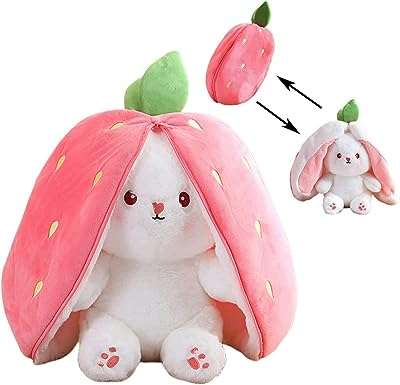 Lapin en peluche fraise avec fermeture éclair réversible lapin souple caché dans des animaux. Exprimez votre style sans dépenser une fortune avec DIAYTAR COTE D'IVOIRE . Découvrez notre collection de vêtements tendance à prix discount, des dernières innovations de la mode aux classiques intemporels. Soyez à la mode sans vous ruiner, seulement avec DIAYTAR COTE D'IVOIRE .