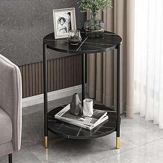 Table d'appoint ronde à deux niveaux table basse d'extérieur petite basse collations latérales pour canapé. DIAYTAR COTE D'IVOIRE  - votre source incontournable de produits discount en ligne. Avec notre sélection diversifiée allant de la maison à l'électroménager, de l'informatique à la mode, profitez de tarifs défiant toute concurrence. Faites des économies intelligentes et commandez dès maintenant !