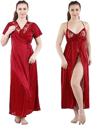 Ensemble de vêtements de nuit maxi long en satin uni avec robe pour femme. Faites des économies sans compromis sur la qualité avec DIAYTAR COTE D'IVOIRE  ! Trouvez tout ce dont vous avez besoin, de l'électroménager aux gadgets high-tech en passant par les accessoires de mode, le tout à des prix défiant toute concurrence. Visitez notre boutique en ligne et découvrez un large choix de produits discount pour améliorer votre quotidien.