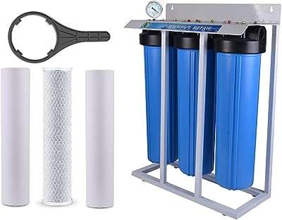 Système de filtration d'eau jumbo whole house pure pro grand capuchon. À la recherche de produits discount de qualité ? Faites confiance à DIAYTAR COTE D'IVOIRE  ! Notre plateforme en ligne regorge d'articles pour la maison, l'électroménager, l'informatique, la mode et les gadgets, tous proposés à des prix compétitifs. Explorez notre catalogue dès maintenant et bénéficiez de remises exceptionnelles sur une large gamme de produits.