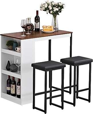 Ensemble de table à manger banane 3 pièces avec 2 étagères de rangement et tabourets. Ne cherchez plus, DIAYTAR COTE D'IVOIRE  est la boutique en ligne qu'il vous faut ! Explorez notre large assortiment de produits discount allant des articles pour la maison à l'électroménager, en passant par l'informatique, la mode et les gadgets. Profitez de notre plateforme conviviale pour trouver les meilleures affaires et économiser sans effort.