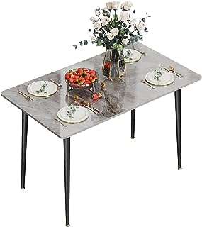 Table à manger de cuisine rectangulaire en marbre : plateau de table contemporain fritté avec pieds. DIAYTAR COTE D'IVOIRE, la boutique en ligne qui rend l'achat de produits discount facile et abordable. Parcourez notre collection variée allant de la maison à l'électroménager, en passant par l'informatique, la mode et les gadgets, et trouvez tout ce dont vous avez besoin à des prix défiant toute concurrence !