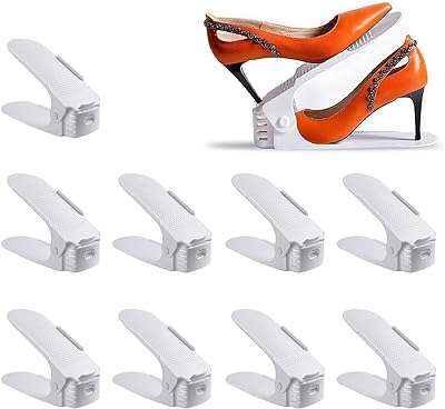 Ensemble de 9 pièces organisateur de chaussures réglable à 2 niveaux étagère. Bienvenue chez DIAYTAR COTE D'IVOIRE, la plateforme en ligne par excellence pour vos besoins en produits discount ! Parcourez notre sélection impressionnante, allant de l'électroménager haut de gamme aux accessoires informatiques dernier cri, des vêtements tendance aux gadgets innovants. Ne cherchez plus, nous sommes là pour rendre votre expérience de shopping abordable et inoubliable.