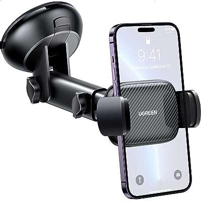 Support de téléphone de voiture pour tableau bord pare brise ugreen avec ventouse support. DIAYTAR COTE D'IVOIRE  est votre allié pour des achats discount de qualité. Explorez notre boutique en ligne et découvrez notre gamme complète de produits pour la maison, l'électroménager, l'informatique, la mode et les gadgets, le tout à des prix avantageux qui ne sacrifient pas la qualité.
