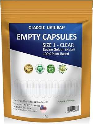 Capsules vides naturelles oldell taille 1 transparentes 31 g 460 gélules de gélatine. Découvrez DIAYTAR COTE D'IVOIRE, votre boutique en ligne discount préférée pour des achats malins. Trouvez tout ce dont vous avez besoin, de la maison à l'électroménager, de l'informatique à la mode, et profitez de prix imbattables sur notre gamme de produits variée et de qualité.