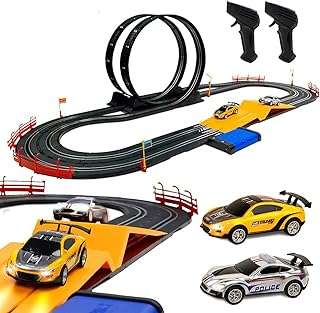 Ensemble de piste de voiture de course électrique à grande vitesse 2 voitures. DIAYTAR COTE D'IVOIRE  vous offre un large choix de produits discount, allant des appareils électroménagers dernier cri aux vêtements à la mode en passant par les gadgets les plus innovants. Faites vos achats en ligne en toute simplicité et bénéficiez de prix avantageux pour équiper votre maison avec style, sans vous ruiner.