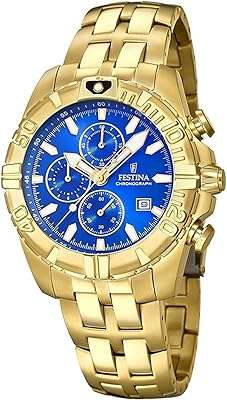 Montre à quartz chronographe adulte unisexe festina avec bracelet plaqué or. Explorez DIAYTAR COTE D'IVOIRE  et découvrez une variété impressionnante de produits discount pour la maison, l'électroménager, l'informatique et la mode. Avec des offres irrésistibles et une livraison rapide, faites des économies tout en obtenant des produits de qualité.