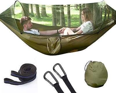 Hamac de camping avec moustiquaire portable avec filet pour les aventures en plein. Laissez-vous séduire par DIAYTAR COTE D'IVOIRE, votre boutique en ligne qui saura vous offrir des produits de qualité à des prix compétitifs. Que vous recherchiez des équipements pour la maison, des appareils électroménagers, des accessoires informatiques ou des articles de mode tendance, vous trouverez tout cela et bien plus encore dans notre sélection discount.