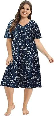 Chemises de nuit à manches courtes pour femmes chemises grande taille. À la recherche de bonnes affaires ? DIAYTAR COTE D'IVOIRE  est là pour vous ! Notre boutique en ligne généraliste propose une variété de produits discount, allant des articles pour la maison à l'électroménager, en passant par l'informatique et la mode, ainsi que les gadgets indispensables à petits prix.