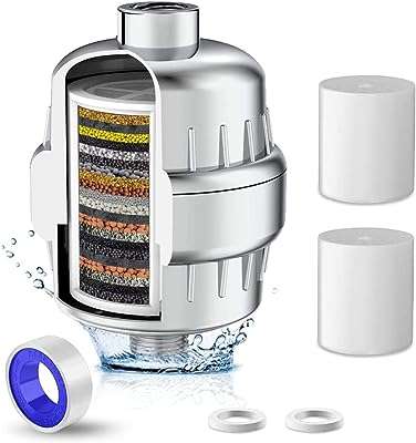 Filtre de douche 20 étapes avec 2 cartouches filtre de pomme pour eau. DIAYTAR COTE D'IVOIRE  : votre partenaire idéal pour des achats en ligne abordables et variés. Parcourez notre large sélection de produits discount, des appareils électroménagers aux vêtements et accessoires de mode, en passant par les gadgets dernier cri. Faites des économies sans compromettre la qualité grâce à DIAYTAR COTE D'IVOIRE  !