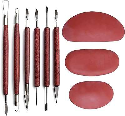 9 pièces d'outils en argile et poterie côtes de pour sculpter. DIAYTAR COTE D'IVOIRE  - Le paradis des bonnes affaires en ligne ! Avec notre large éventail de produits discount, vous trouverez tout ce dont vous avez besoin à des prix incroyablement bas. Des articles pour la maison aux appareils électroménagers, des ordinateurs aux vêtements à la mode, des gadgets uniques aux accessoires indispensables, nous sommes votre guichet unique pour des économies inégalées !