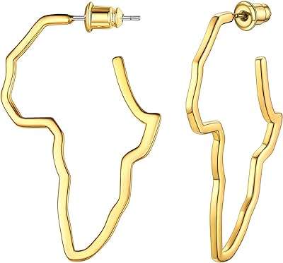 Boucles d'oreilles bijoux africains chics en or plaqué or 18 carats platine noir boucles carte de l'afrique. Faites des économies sans compromis sur la qualité avec DIAYTAR COTE D'IVOIRE  ! Trouvez tout ce dont vous avez besoin, de l'électroménager aux gadgets high-tech en passant par les accessoires de mode, le tout à des prix défiant toute concurrence. Visitez notre boutique en ligne et découvrez un large choix de produits discount pour améliorer votre quotidien.