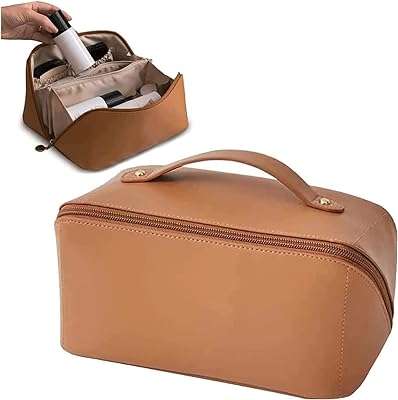 Sac à cosmétiques de voyage de grande capacité trousse de maquillage portable quotidienne en cuir. DIAYTAR COTE D'IVOIRE  - Votre source infaillible pour des achats discount en ligne. Explorez notre catalogue en constante évolution et découvrez des produits variés pour la maison, des appareils électroménagers essentiels, des gadgets sophistiqués et bien plus encore. Profitez de nos offres attractives et renouvelez votre intérieur, votre look et votre vie sans vous ruiner !