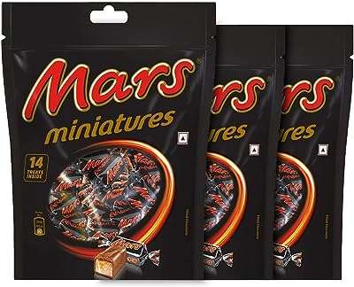 Barres de chocolat mini mars miniatures 150 g. Lancez-vous dans une aventure shopping sans fin avec DIAYTAR COTE D'IVOIRE  ! Notre boutique en ligne générale vous propose une multitude de produits discount, allant de l'électroménager de pointe à la mode la plus en vogue. Faites de bonnes affaires et profitez d'une qualité supérieure à des prix défiant toute concurrence.