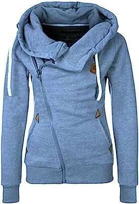 Sweat à capuche en jersey polaire avec fermeture éclair diagonale pour femme. DIAYTAR COTE D'IVOIRE, la boutique en ligne où vous trouverez tout ce dont vous avez besoin à petit prix ! Profitez de notre sélection discount de produits pour la maison, l'électroménager, l'informatique, la mode et les gadgets, sans pour autant compromettre la qualité. Faites de bonnes affaires tout en profitant d'une expérience de shopping pratique et sécurisée.