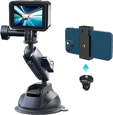 Support à ventouse rigic en alliage d'aluminium pour mobile pour gopro. DIAYTAR COTE D'IVOIRE  - le secret des bonnes affaires en ligne. Simplifiez vos achats et réalisez des économies substantielles grâce à notre sélection éclectique comprenant des articles pour votre maison, des gadgets high-tech, des produits informatiques et des vêtements branchés, tous à des prix imbattables.