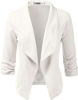 Veste blazer fine et légère à manches 3 4 ouverte sur le devant pour femme. DIAYTAR COTE D'IVOIRE  : votre destination shopping discount ! Découvrez notre boutique en ligne généraliste qui vous offre une multitude de produits à prix cassés, allant de l'électroménager à l'informatique en passant par la mode et les gadgets. Faites le choix du meilleur rapport qualité-prix et trouvez tout ce dont vous avez besoin en visitant notre site dès maintenant !