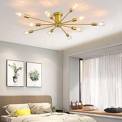 Lustre de plafond moderne garroom spoutnik plafonnier industriel doré du milieu du siècle pour cuisine. Ne dépensez pas une fortune pour obtenir ce que vous désirez ! Découvrez DIAYTAR COTE D'IVOIRE, votre boutique en ligne de référence pour des produits de qualité, allant de l'électroménager aux accessoires de mode, à des prix défiant toute concurrence.