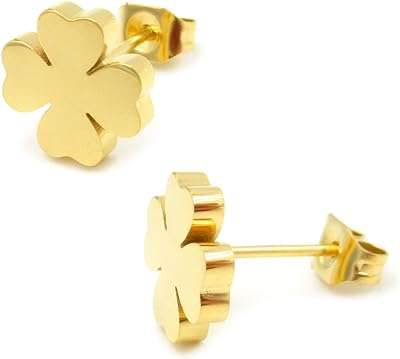 Boucles d'oreilles en acier inoxydable trèfle à quatre feuilles pour femmes. Ne payez pas le prix fort, découvrez DIAYTAR COTE D'IVOIRE  ! Notre boutique en ligne généraliste vous propose une variété de produits discount, des essentiels pour la maison aux appareils électroniques, en passant par la mode et les gadgets. Bénéficiez de prix abordables et de promotions attractives pour réaliser des économies significatives sur vos achats en ligne.